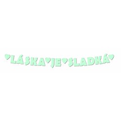 Girlanda " LÁSKA JE SLADKÁ " mint